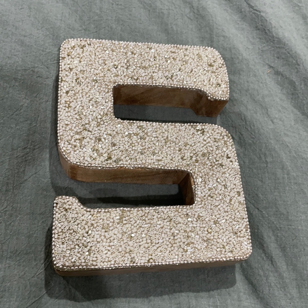 Wooden beaded S Block made in India